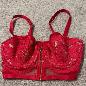 Victoria’s Secret Red Lace Bustier